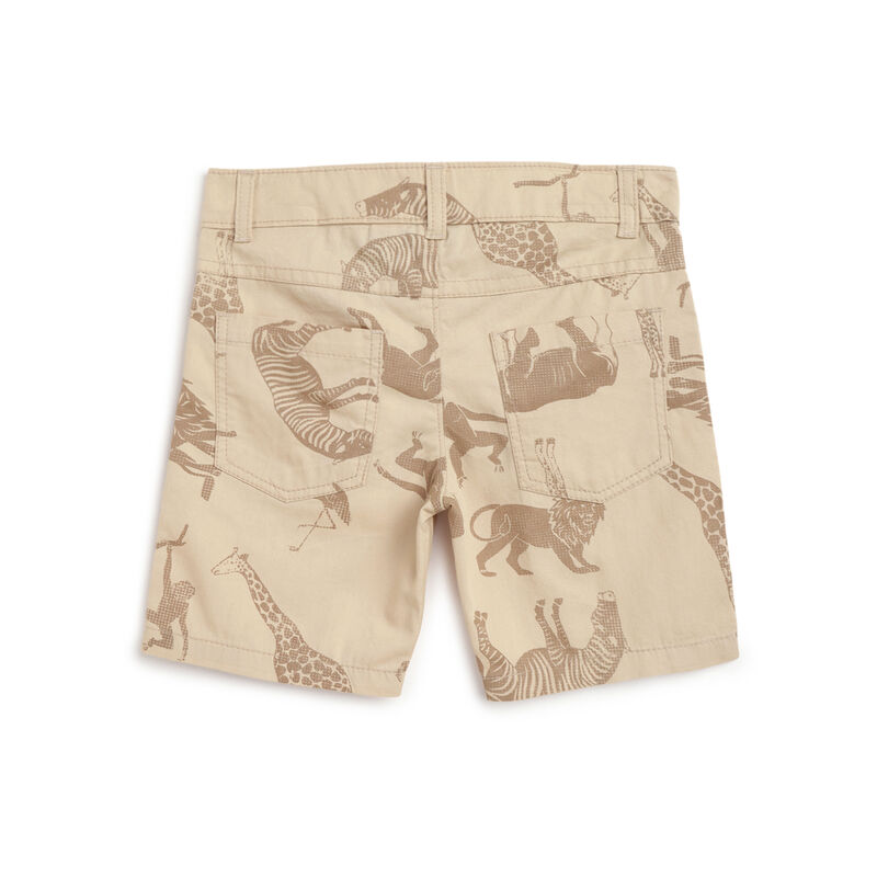 Boys Medium Natural Printed Shorts image number 1